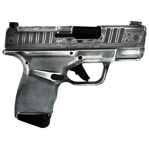 Springfield Armory Hellcat Pro 9mm Luger Pistol 3" Barrel 11/13+1 Round Sunflower White Distressed Slide