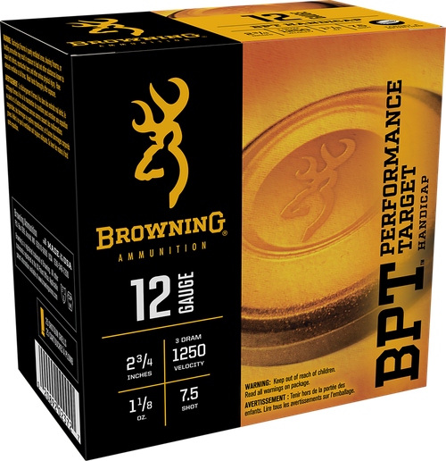 Browning BPT Performance 12 Gauge Ammo 2-3/4" 1-1/8 oz #7.5 Shot Box of 25
