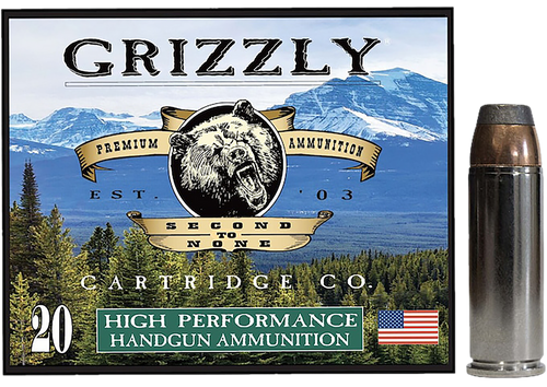 Grizzly Ammo GC45C+P10 45 Colt +P 300 Grain Bonded Flat Point Box of 20