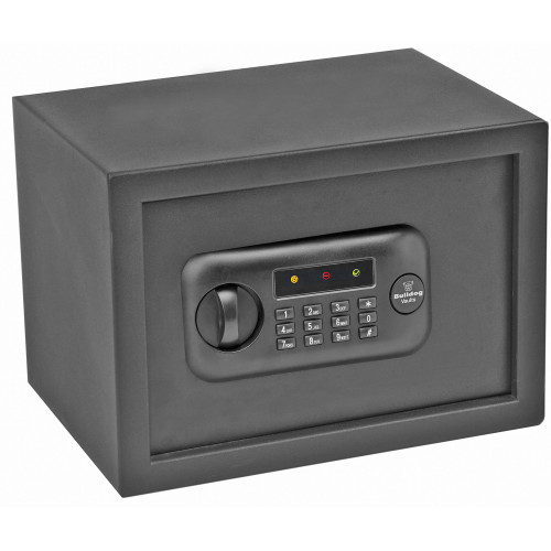 Bulldog Digital Pistol Vault Lockbox with Electronic Lock with Shelf Black Medium
