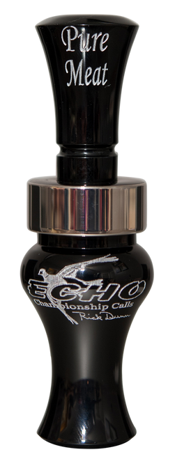 Echo 79019 Pure Meat Double Reed Duck Call Black Acrylic