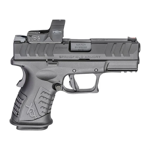 Springfield Armory XDM Elite Compact OSP 9mm Luger Pistol 3.8" Barrel 14+1 Rounds Black (Includes Hex Dragonfly Red Dot, Fiber Optic Front Sight)