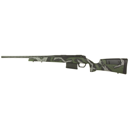 Weatherby 307 Range XP 2.0 Bolt Action Rifle 7mm Backcountry 20" Fluted Graphite Black Threaded Barrel Graphite Black Frame Green/Gray Adjustable Comb Stock - Image 1