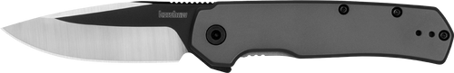 Kershaw Thermal Assisted Opening Pocket Knife 2.95" Drop Point 8Cr13MoV Black Blade Stainless Steel Handle Gray
