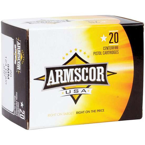 Armscor Pistol 9mm Luger 124 gr Jacketed Hollow Point (JHP) 20 Bx