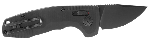 S.O.G SOG15381157 SOG-TAC Auto Compact *CA 1.96" Folding Straight Back Plain Black TiNi Cryo D2 Steel Blade Black Micro-Textured Anodized Aluminum Handle Includes Pocket Clip