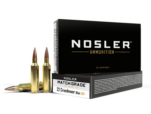 Nosler 51297 22 Creedmoor Ammo 85 Grain RDF Hollow Point Boat Tail Box of 20