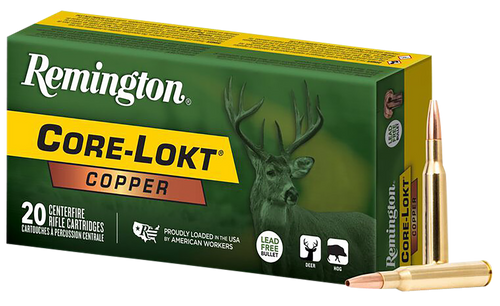 Remington Core-Lokt Copper 243 Winchester Ammo 85 Grain Solid Hollow Point Lead Free Box of 20