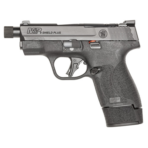 Smith & Wesson M&P9 Shield Plus 9mm Luger Pistol 3.7" Threaded Barrel 15+1-Round Black