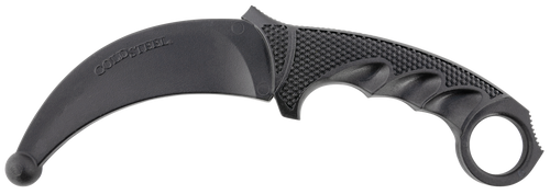 Cold Steel Karambit Trainer Fixed Blade Knife 4" Karambit Santoprene Blade and Handle Black