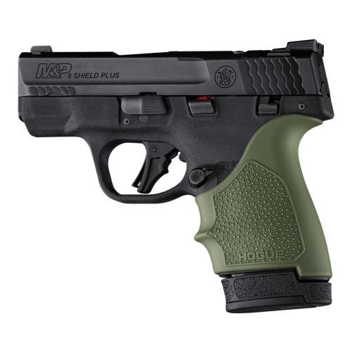Hogue HandAll Grip Sleeve Smith & Wesson M&P 9 Shield Plus Rubber Olive Drab Green