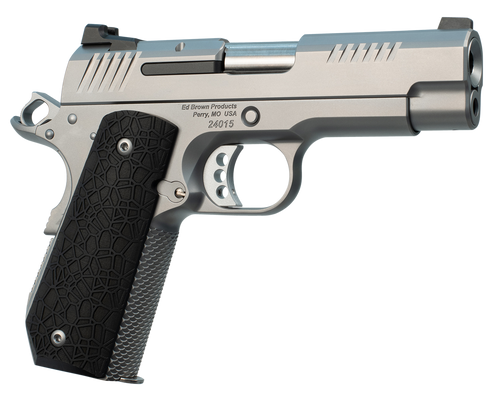 Ed Brown EVO-KC9 1911 9mm Luger Pistol 4" Barrel 9+1 Round Stainless Slide Black Grip Stainless Frame Ed Brown EVO-KC9 1911 9mm Luger Pistol 4" Barrel 9+1 Round Stainless Slide Black Grip Stainless Frame