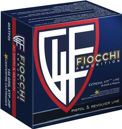 Fiocchi .40 S&W Ammo 155 Grain XTP JHP Box of 25