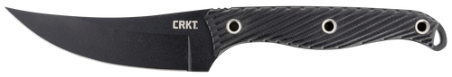 CRKT Clever Girl Fixed Blade Knife 4.6" Trailing Point SK-5 Black Powder Coat Blade G-10 Handle Black