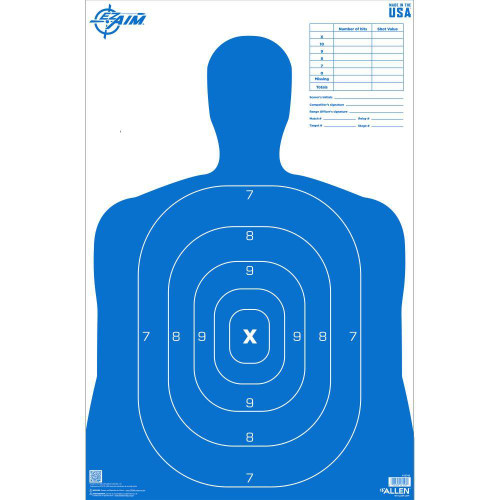 Allen EZ-Aim B27 Silhouette Paper Targets 23" x 35" 50 Pack