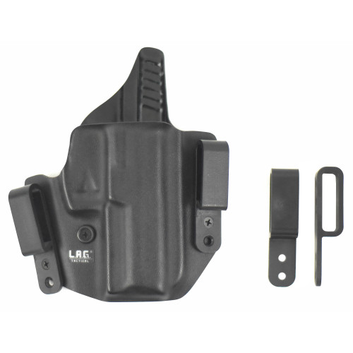 L.A.G. Tactical Defender IWB/OWB Holster Right Hand Springfield Hellcat Pro Kydex Black - Image 1
