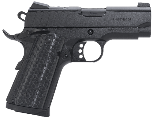 Girsan MC1911SC Influencer 9mm Luger Pistol 3.4" Barrel 7+1 Round Black Cerakote Slide Gray Polymer Grip