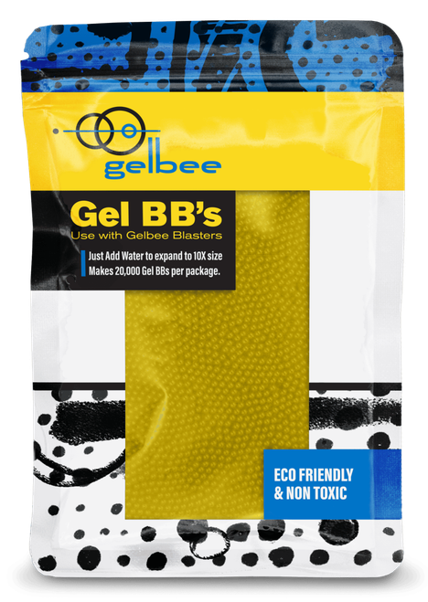Gelbee GFGBB7 7-8mm Yellow Gel BBs 20000 Count