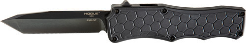 Hogue Exploit OTF Knife 3.5" Tanto Blade Aluminum Handle Matte Black
