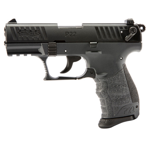 Walther P22 .22 LR Pistol 3.42" Barrel 10+1 Round Tungsten Grey Slide Black Frame - Image 1