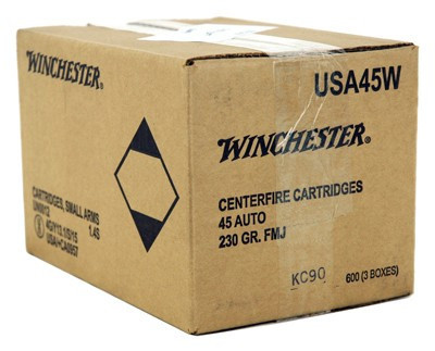 Winchester 45 ACP Ammo 230 Grain Full Metal Jacket Box of 600