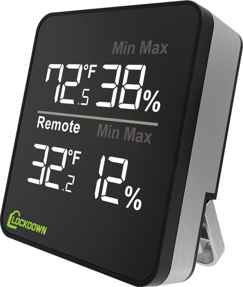 Lockdown Digital Hygrometer with Remote Sensor