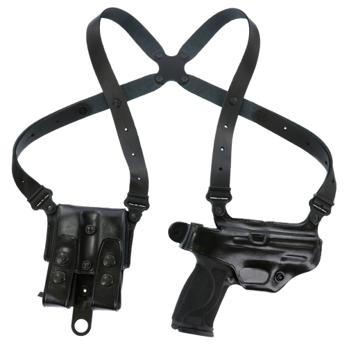 Galco Miami Shoulder System Holster, Right Hand, Leather, Sig P320, Black