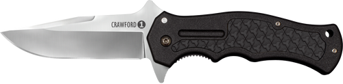 Cold Steel Crawford 1 Pocket Knife 3.5" Clip Point 4034 SS Blade Black GRN Handle