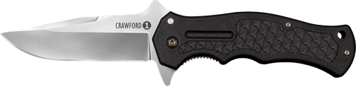 Cold Steel Crawford 1 Pocket Knife 3.5" Clip Point 4034 SS Blade Black GRN Handle