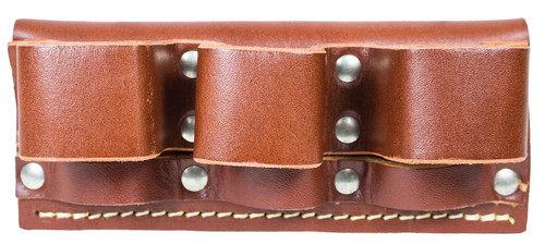 Hunter 3-Slot Rotary Magazine Pouch Ruger 10/22 Leather Chestnut
