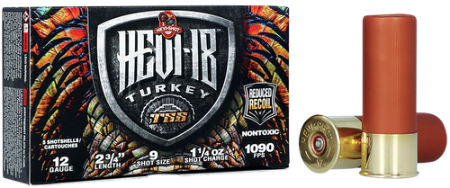 Environ Metal Inc HEVI-Shot HEVI-18 TSS Turkey 12 Gauge Ammo 2-3/4" 1-1/4 oz #9 Shot Box of 5