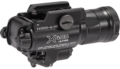 Surefire X400UH-A-RD Weapon Light with Red Laser for Picatinny Rail Black
