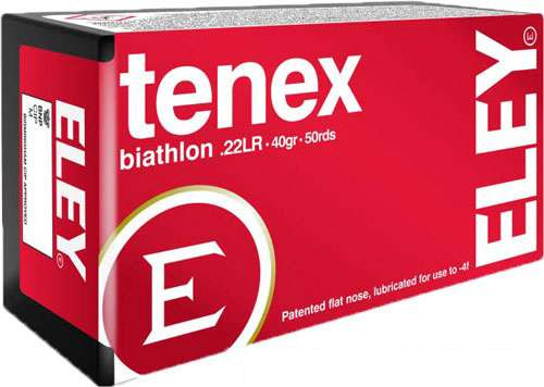 ELEY TENEX BIATHLON 22LR 40GR. FLAT NOSE BULLET 50-PACK