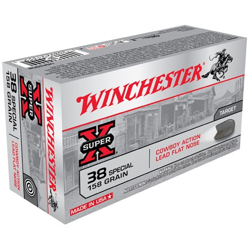 Winchester Super-X Cowboy 38 Spl Ammo 158gr LFN Box of 50