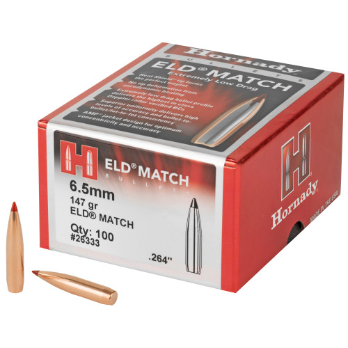 Hornady Bullets 6.5mm .264" 147gr ELD Match 100/Box - Image 1