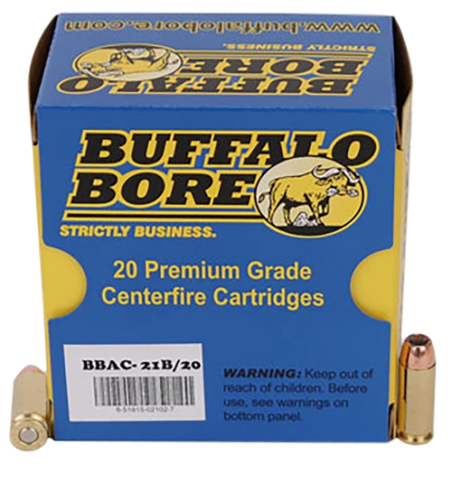 Buffalo Bore 10mm Auto Ammo 180 Grain Jacketed Hollow Point Box of 20