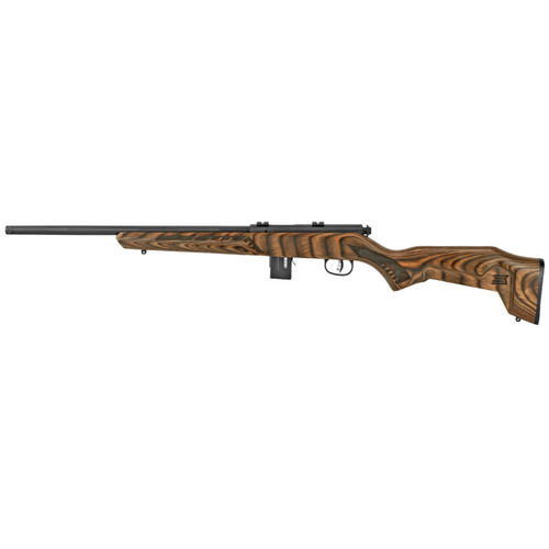 Savage Arms 93 R17 Bolt Action Rifle 17 Hornady Magnum Rimfire (HMR) 18" Black Threaded Barrel Black Frame Natural Brown Field Stock