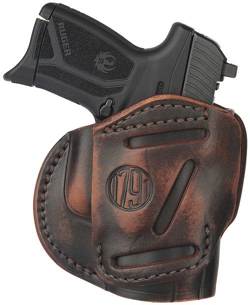1791 Gunleather 3WH-4-VTG-A 3-Way Holster Size 4 Vintage Leather