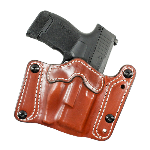 DeSantis 194TJ2WZ0 OWB Holster Tan Leather Springfield Hellcat Pro