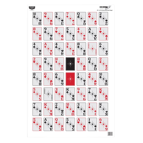 EZE-Scorer 23x35 Inch 52-Card Shoot-Up Paper Targets 5-Pack