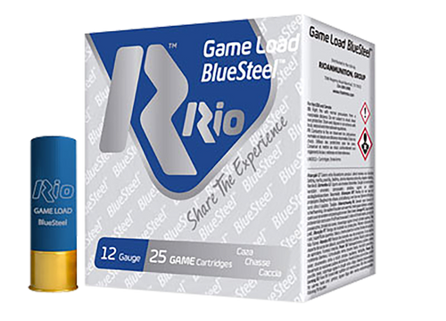 Rio Ammunition GLBS325 Game Load BlueSteel 12 Gauge 2.75" 1 1/8 oz 5 Shot 25/10