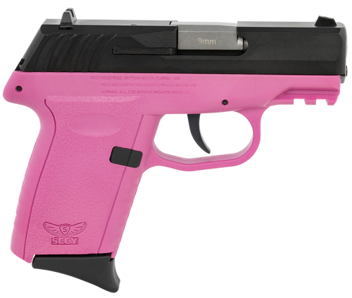 SCCY CPX-2 9mm Luger Pistol 3.1" Barrel 10+1 Round Black Slide Pink Frame