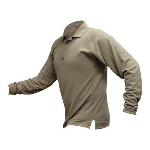 Vertx Coldblack L/S Polo Tan Large