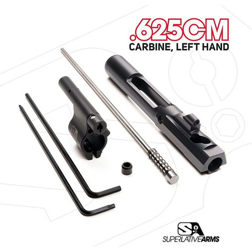 Superlative Arms AR-15 Adjustable Piston System with Clamp-On 0.625 Inch Gas Block (Melonited Finish)