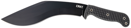 CRKT Kuk Fixed Blade Knife 10.56" Kukri 65MN Black Powder Coat Blade Glass Reinforced Nylon (GRN) Handle Black