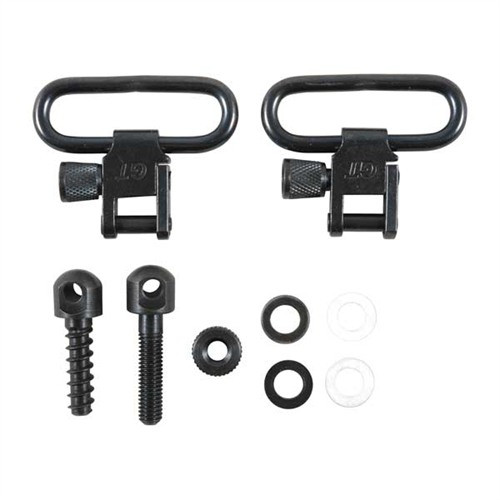 GrovTec Sling Swivel Studs with 1-1/4" Locking Swivels Set with Machine Screw Forend Steel Black GrovTec Sling Swivel Studs with 1-1/4" Locking Swivels Set with Machine Screw Forend Steel Black