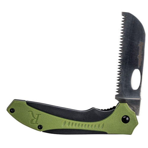 Remington Sportsman Folding Knife Saw Blade Green Black