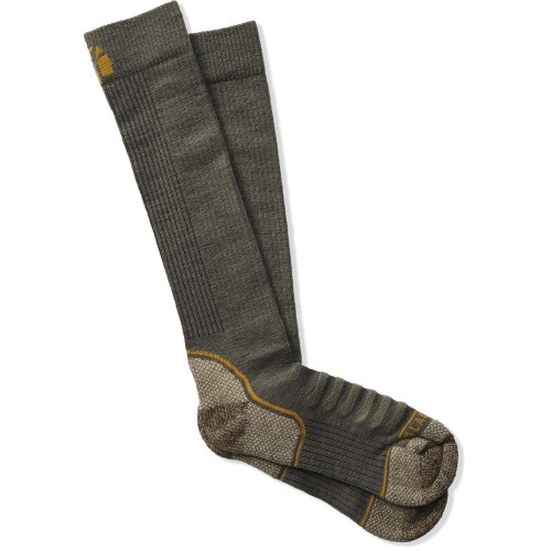 LaCrosse Men's Lightweight Copper Over the Calf Socks OD Green Medium