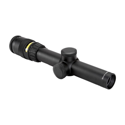 Trijicon AccuPoint 1-4x24mm Rifle Scope with Amber Dot Reticle Matte Black