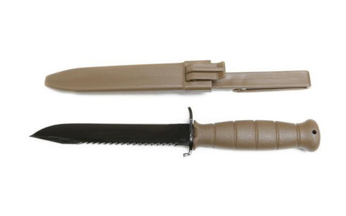 Glock Field Knife Sawback 6.5" Carbon Steel Blade Polymer Handle Flat Dark Earth